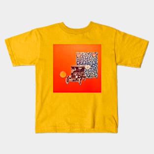 Classic Car in Orange Kids T-Shirt